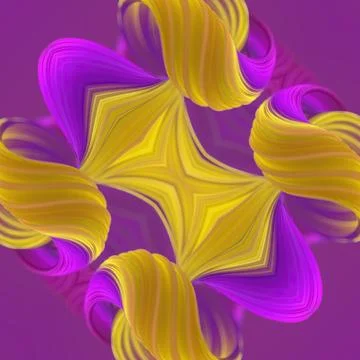 3D render illustration with wavy elements woven into a single dynamic structure 스톡 일러스트