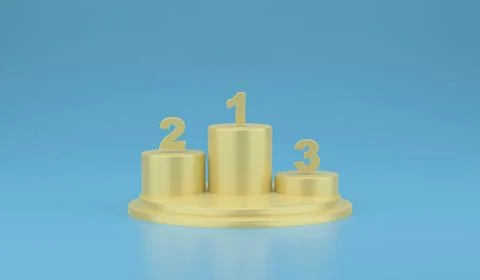 3d render illustration Winner of the Best is best podium Stock Illustration