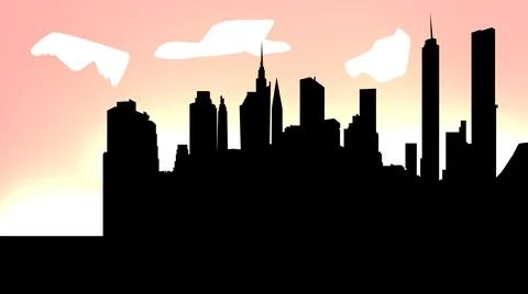 3d render illustrations New York city painting. Americans New York city. Stock Illustration
