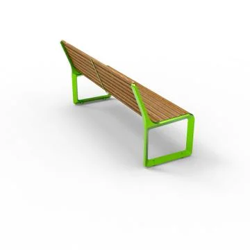 3d render image of aluminum bench Warsaw 04 Stock Illustration
