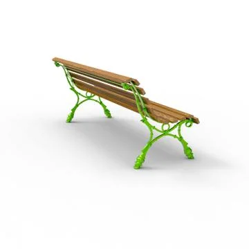 3d render image of aluminum bench new Europe 03 Stock Illustration
