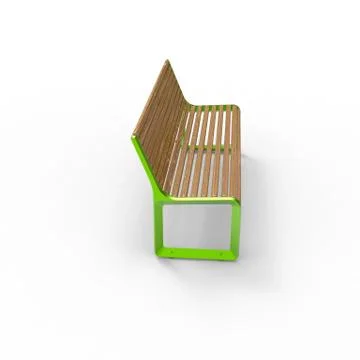 3d render image of aluminum bench Warsaw 06 Stock Illustration