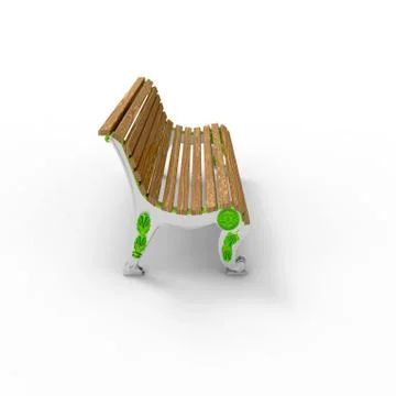 3d render image of aluminum bench Admiral 04 Stock Illustration