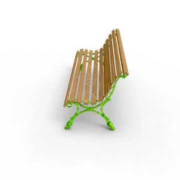 3d render image of aluminum bench new Europe 12 Stock Illustration