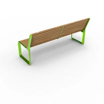 3d render image of aluminum bench Warsaw 01 Stock Illustration
