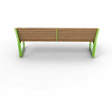 3d render image of aluminum bench Warsaw 03 Stock Illustration