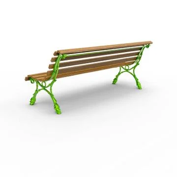3d render image of aluminum bench new Europe 01 Stock Illustration