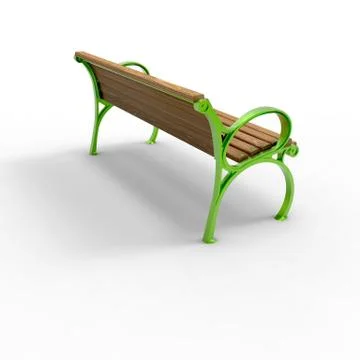 3d render image of aluminum bench Quarter 10 Stock Illustration