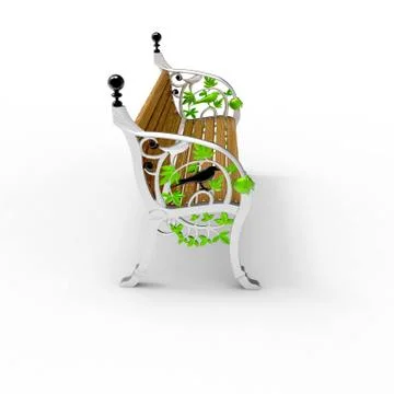 3d render image of aluminum bench Nightingale 06 Stock Illustration