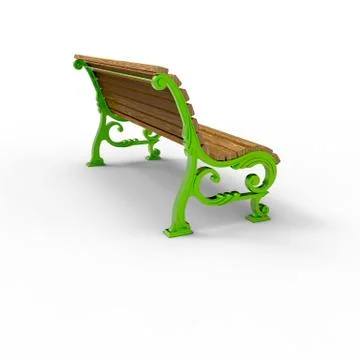 3d render image of aluminum bench Petersburg 09 Illustrazione stock