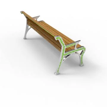 3d render image of aluminum bench Retro Stile 02 Stock Illustration