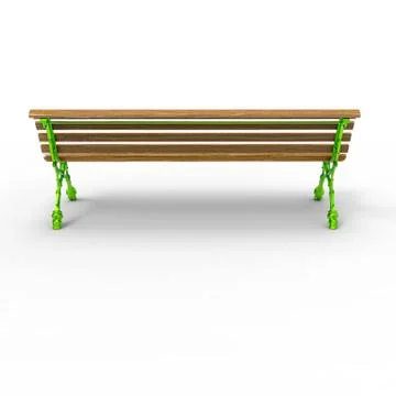 3d render image of aluminum bench new Europe 02 Stock Illustration