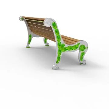 3d render image of aluminum bench Urban 04 Stock Illustration
