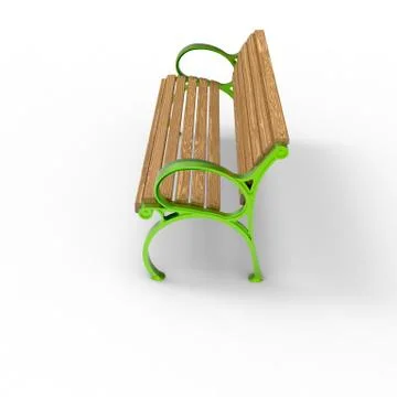 3d render image of aluminum bench Quarter 07 Illustrazione stock