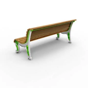 3d render image of aluminum bench Admiral 07 Stock Illustration