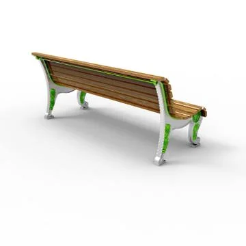 3d render image of aluminum bench Admiral 05 Stock Illustration