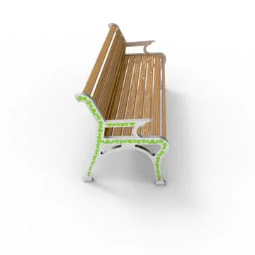 3d render image of aluminum bench Retro Stile 03 Stock Illustration