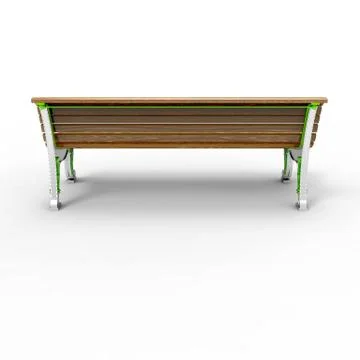3d render image of aluminum bench Admiral 06 Illustrazione stock