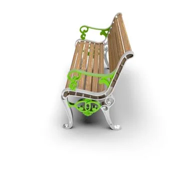 3d render image of aluminum bench Hephaestus 08 Stock Illustration