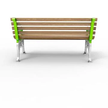 3d render image of aluminum bench White night 06 Stock Illustration