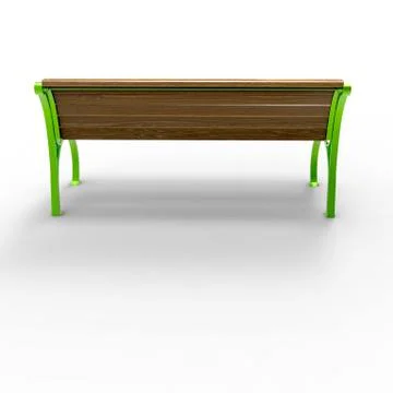 3d render image of aluminum bench Quarter 09 Stock Illustration