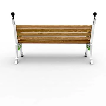 3d render image of aluminum bench Nightingale 04 Stock Illustration