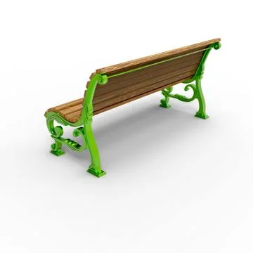 3d render image of aluminum bench Petersburg 07 Stock Illustration