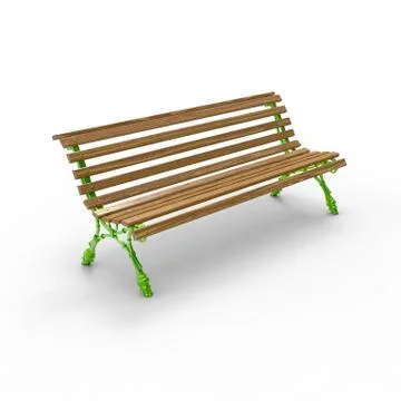 3d render image of aluminum bench new Europe 04 Stock Illustration