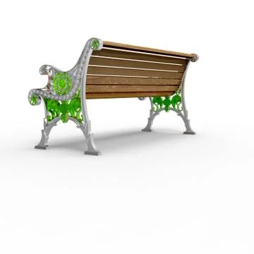 3d render image of aluminum bench Openwork 05 Stock Illustration