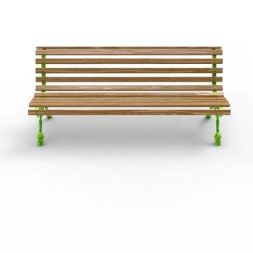 3d render image of aluminum bench new Europe 10 Stock-Illustration