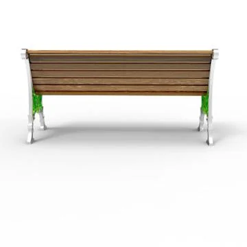 3d render image of aluminum bench Openwork 06 Illustrazione stock