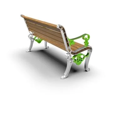 3d render image of aluminum bench Hephaestus 01 Stock Illustration