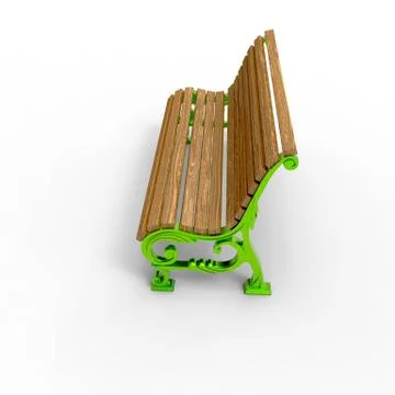 3d render image of aluminum bench Petersburg 06 Stock Illustration