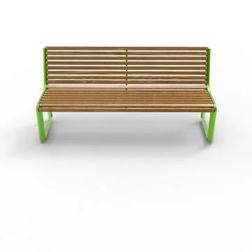 3d render image of aluminum bench Warsaw 10 Stock Illustration