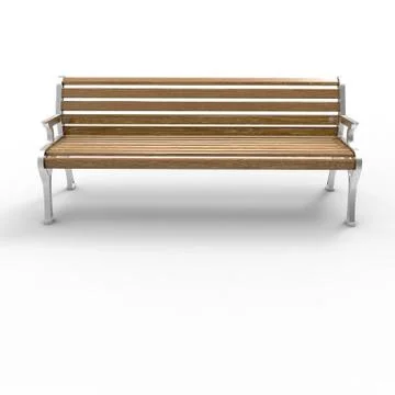 3d render image of aluminum bench Retro Stile 07 Stock Illustration