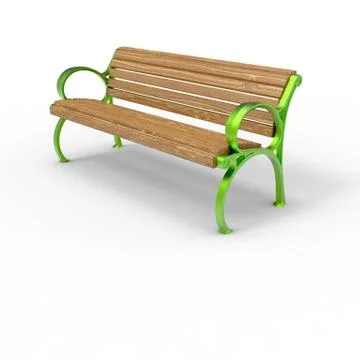 3d render image of aluminum bench Quarter 06 Illustrazione stock