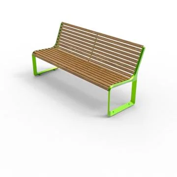 3d render image of aluminum bench Warsaw 11 Stock Illustration