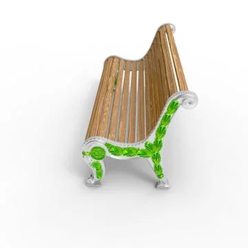 3d render image of aluminum bench Urban 01 Stock Illustration