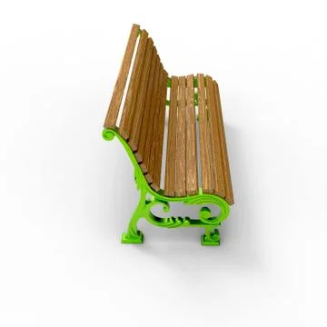 3d render image of aluminum bench Petersburg 10 Stock Illustration
