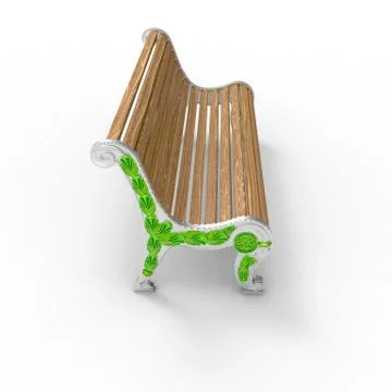 3d render image of aluminum bench Urban 05 Stock Illustration