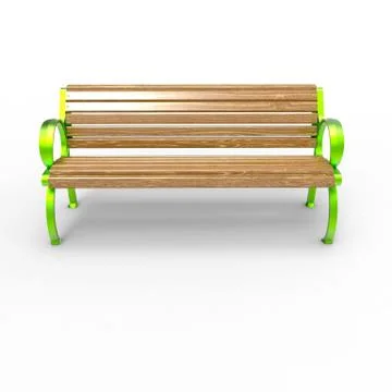 3d render image of aluminum bench Quarter 05 Stock Illustration