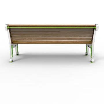 3d render image of aluminum bench Urban 03 Illustrazione stock