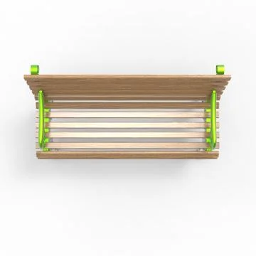 3d render image of aluminum bench White night 01 Illustrazione stock