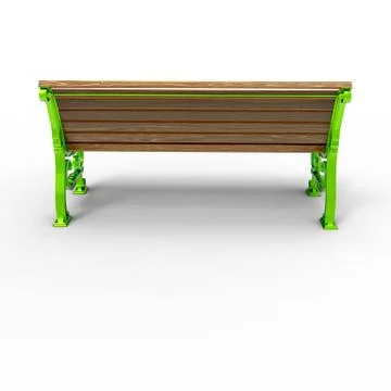 3d render image of aluminum bench Petersburg 08 Stock Illustration