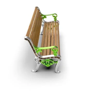 3d render image of aluminum bench Hephaestus 02 Stock Illustration