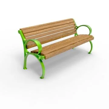 3d render image of aluminum bench Quarter 02 Stock Illustration