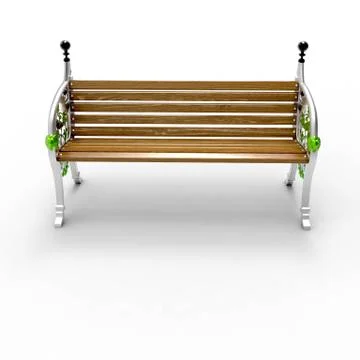 3d render image of aluminum bench Nightingale 10 Stock Illustration