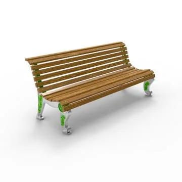 3d render image of aluminum bench Admiral 01 Stock Illustration