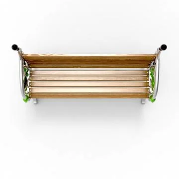 3d render image of aluminum bench Nightingale 09 Stock Illustration