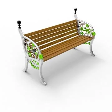 3d render image of aluminum bench Nightingale 07 Stock Illustration